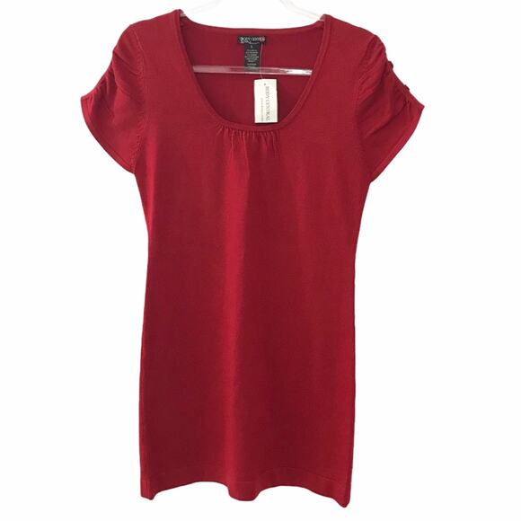 Body Central Red Bodycon Sweater Dress L - Picture 1 of 7
